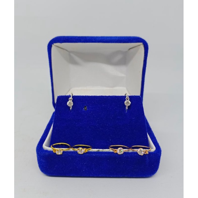 anting knip bayi mata S925 / anting perak asli silver 925 lapis emas/ anting fashion terbaru