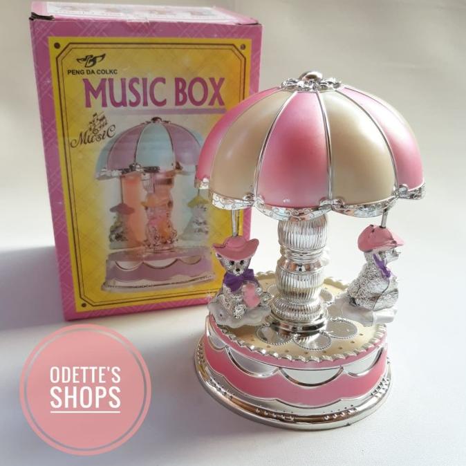 MUSIC GIFT BOX MERRY GO ROUND KOTAK MUSIC CAROUSEL KOMEDI PUTAR