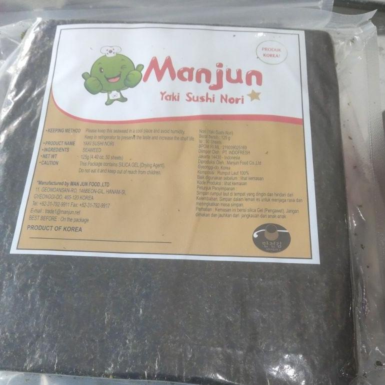 

Grosir ★★★ manjun yaki sushi nori rumput laut lembaran merk manjun ♦