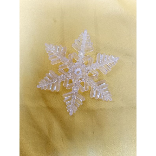 Gantungan Snowflake Pohon Natal Plastik Bening Transparant