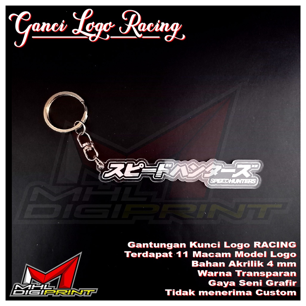 GANTUNGAN KUNCI AKRILIK LOGO RACING RCB TARGN ORANG TUA TEAMAROGAN SPEEDHUNTERS - GANTUNGAN KUNCI LOGO RACING - SEHARI JADI TANPA MINIMAL ORDER