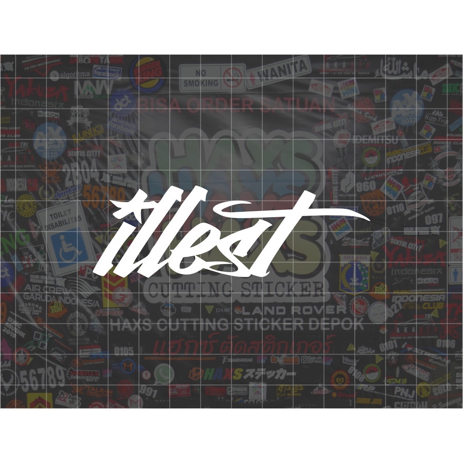 Cutting Sticker Illest Grafity Ukurran 9 Cm untuk motor mobil