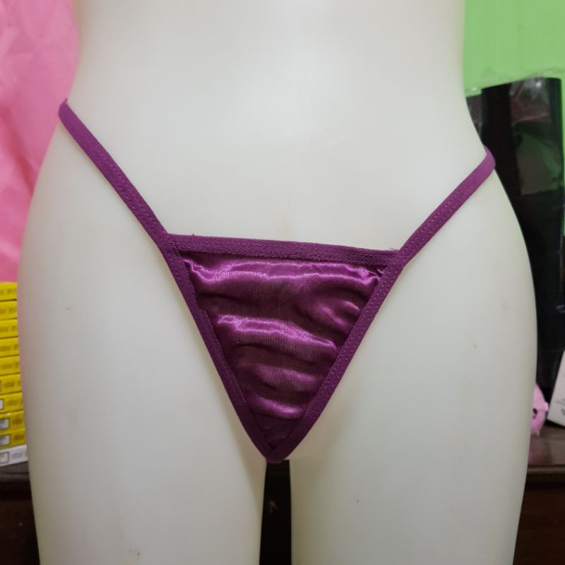 GS014 DALAMAN SATIN TALI SATU UNGU WANITA G STRING NEW SALE CD SEXY CUCI GUDANG