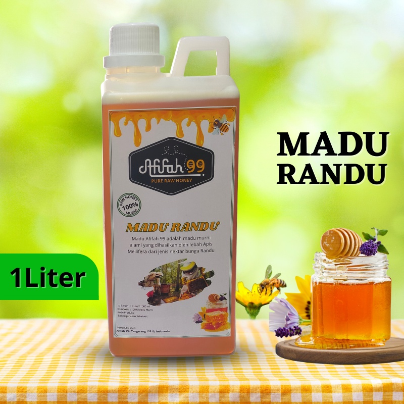 

Madu Afifah 99 Madu Murni Asli Nektar Randu 1Liter (1000 ml) Madu Randu - Madu Multiflora - Madu Rambutan - 100% Madu Asli Murni Alami Pure Natural Raw Honey