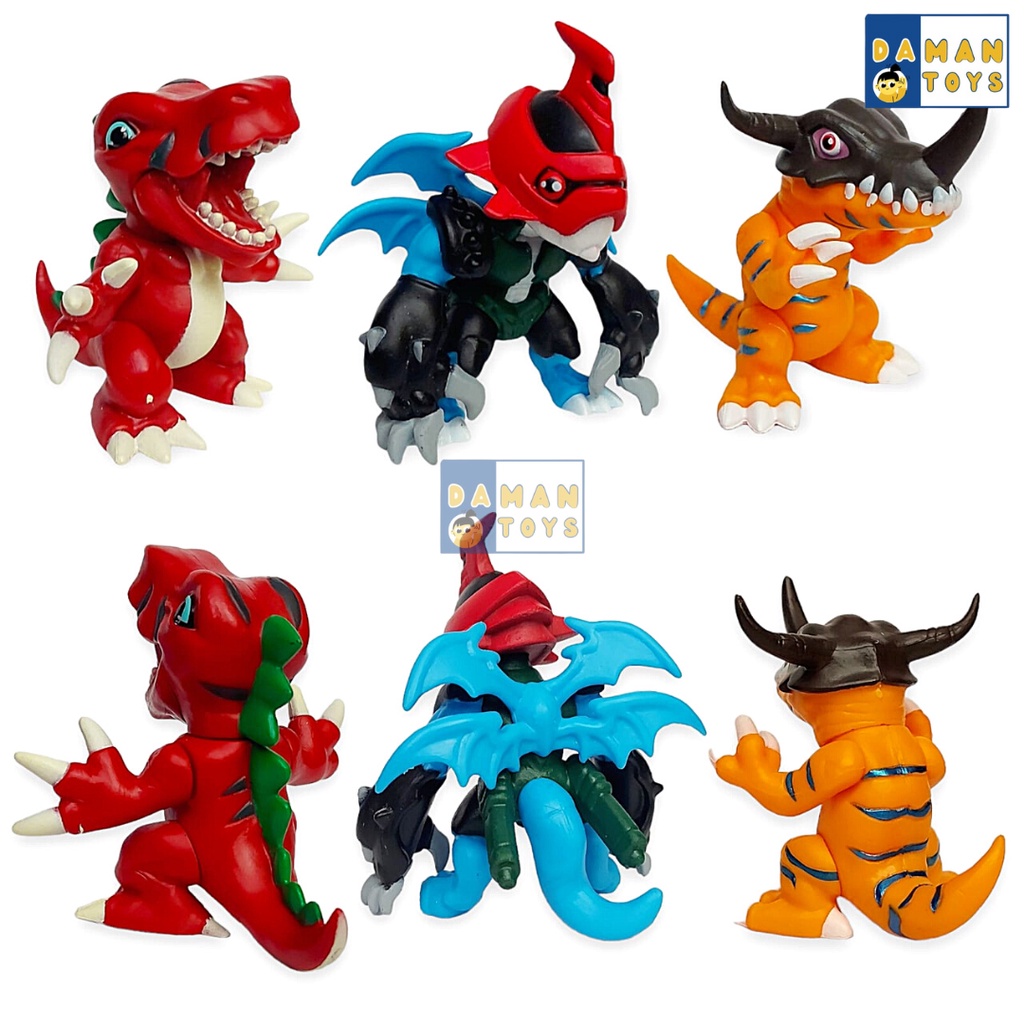 Figure Digimon Monster Agumon MetalGreymon Veemon Paildramon Tyrannomon set 6