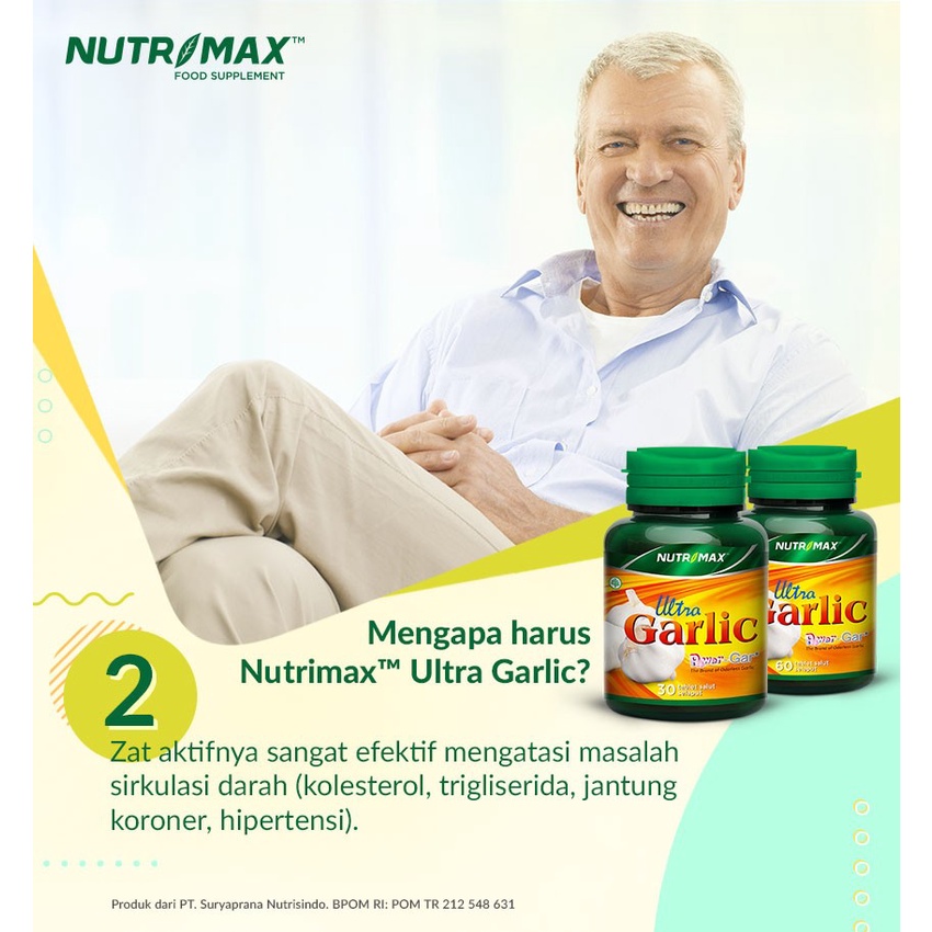 Nutrimax Ultra Garlic - Suplemen Penurun Tekanan Darah Tinggi &amp; Kolesterol