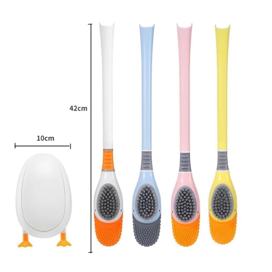 NP Sikat Toilet Bebek Dengan Bulu Silikon - Duck Toilet Brush Silicone