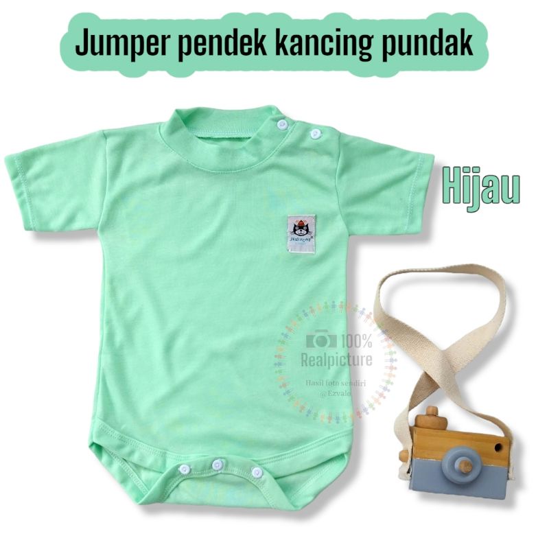 Jumper pendek bayi polos 0-3 bulan 3pcs dan 1pcs