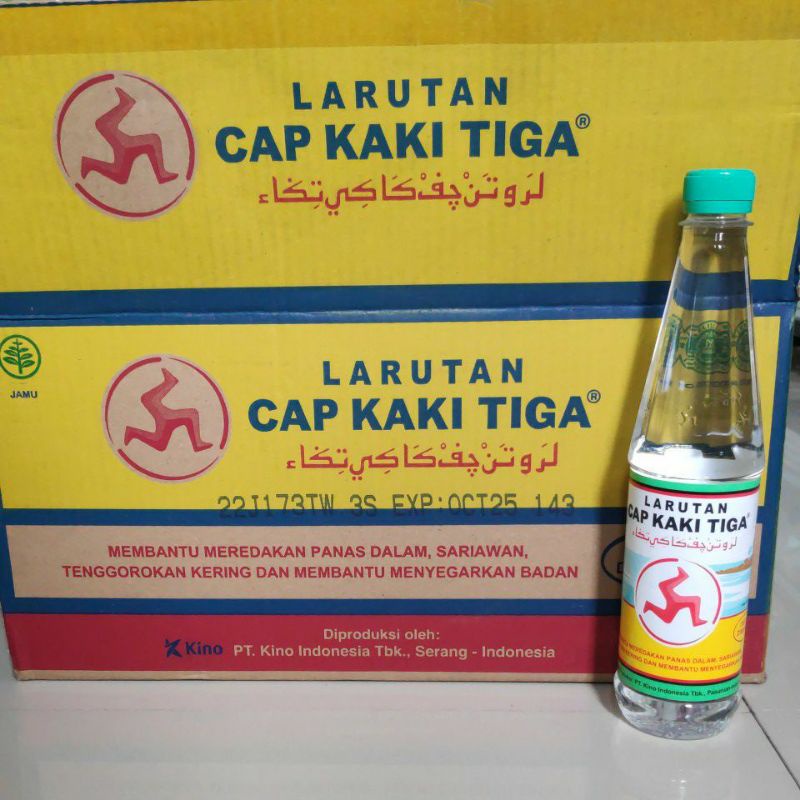 Larutan Cap Kaki Tiga Panas Dalam 500 ml Botol Besar 3 Sariawan tenggorokan kering