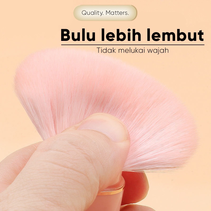 Makeup Brush Retractable Alat Kosmetik Kuas Brush Make Up Tool Mini Travel Portable Blush Brush