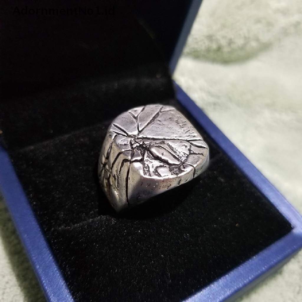 [AdornmentNo1] Fashion Vintage Pria Cincin Baru Retro Tren Hip Hop Punk Cincin Tidak Teratur Garis Geometris Retak Jari Telunjuk Cincin Perhiasan Pria [ID]