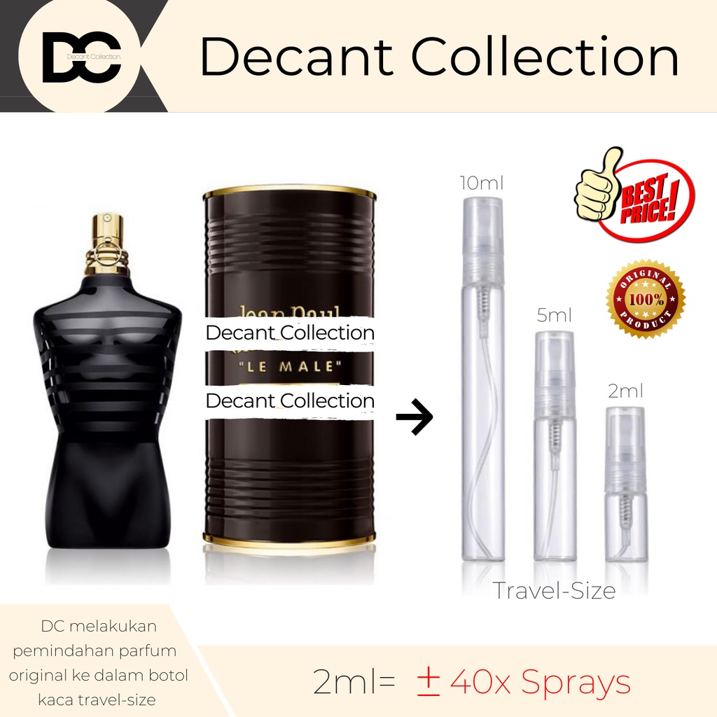 Decant Parfum J*P*G L*e M*ALE LE Parfume 2ml 5ml 7ml 10ml