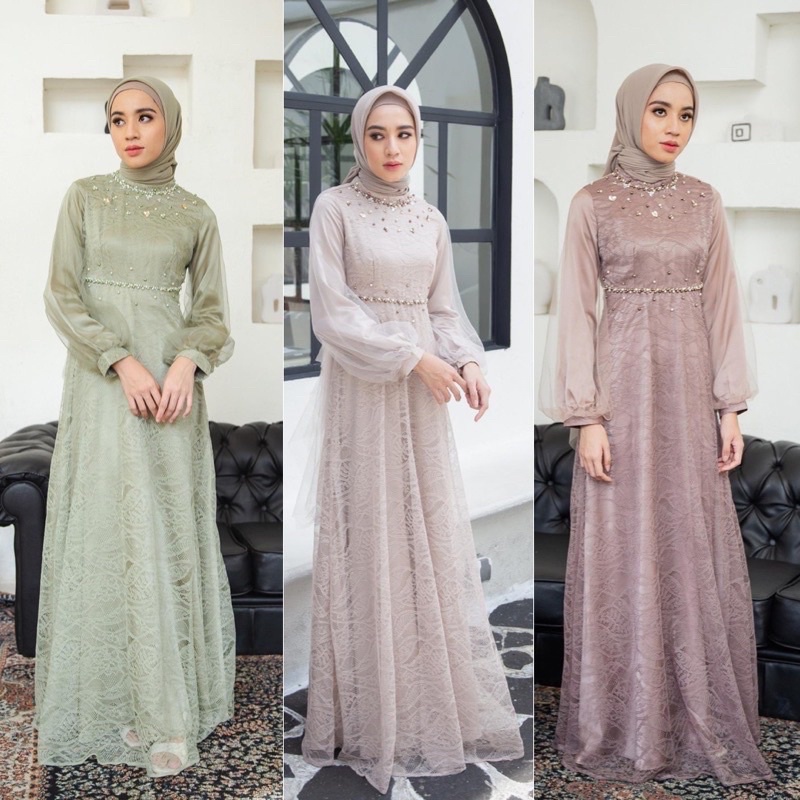 GAMIS TERLARIS BRUKAT / GAMSI LEBARAN / GAMIS JUMBO / GAMIS RAMADAN / GAMIS TERBARU 2023 /  GAMIS FASHION REMAJA/GAMIS PESTA NIKAHAN SIZE S M L XL XXL