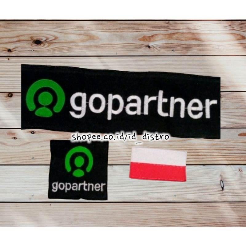 Emblem Logo Patch Bordir Ojol GOPARTNER