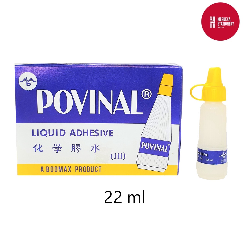 

Lem/Lim/Perekat/Glue Cair Povinal 111 Ukuran Kecil/Small 22 ml LIQUID ADHESIVE