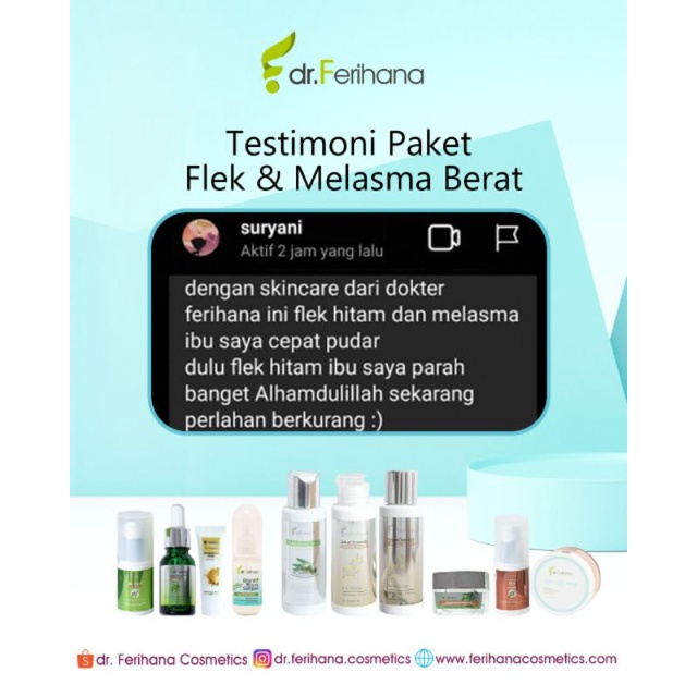 (dr. Ferihana) Paket Flek dan Melasma Berat Skin Complexion Brightening Galactomyces Series