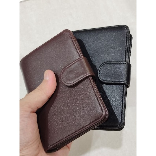 Dompet kancing ORi polos +resleting dalam