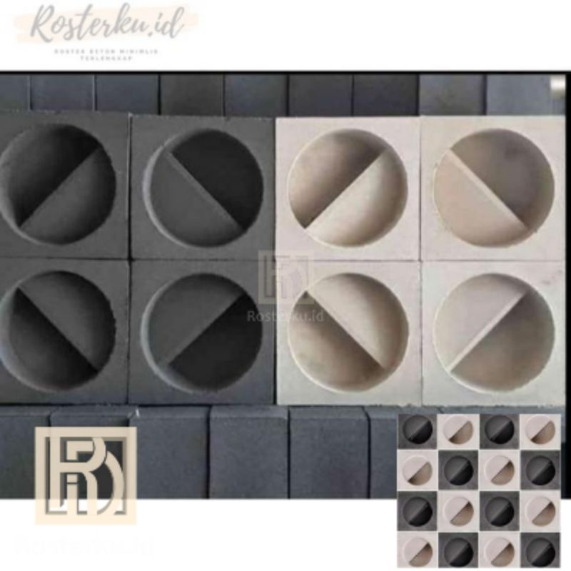 Roster beton minimalis motif bodrex pentilasi udara rumah pagar rumah modern