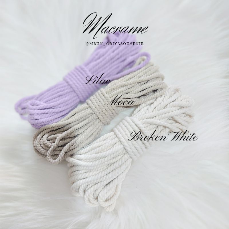 

Tali macrame warna cotton rope 4mm