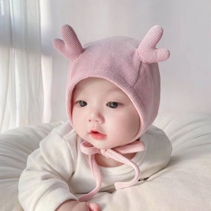 Topi Kupluk bayi bahan cotton katun premium telinga tanduk Rusa