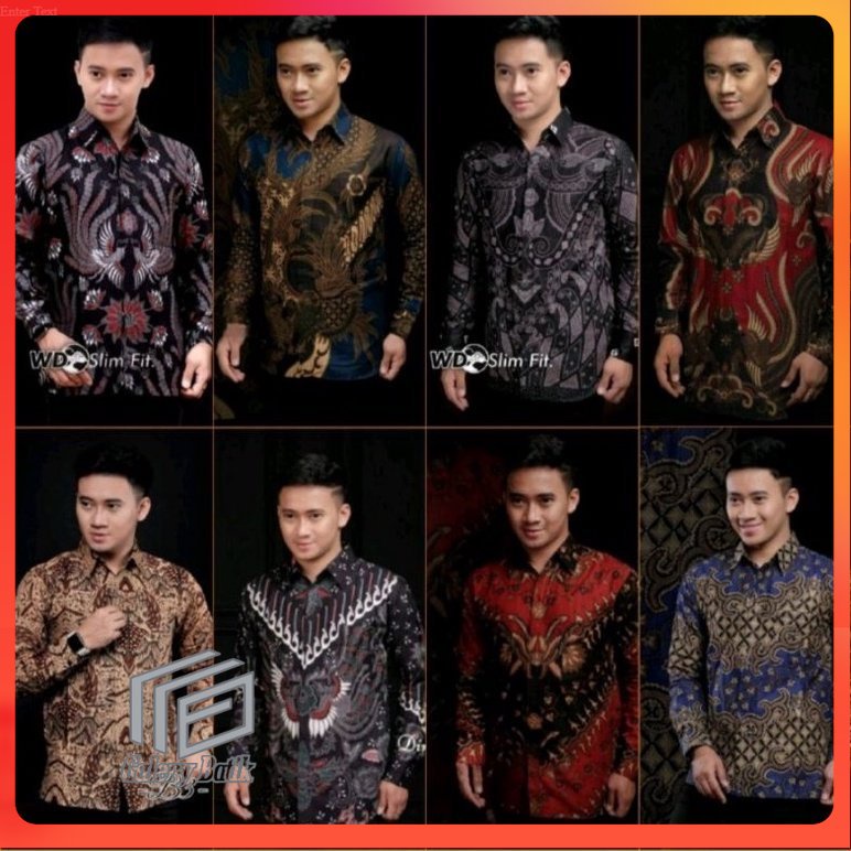 Kemeja Batik Pria Lengan Panjang motif KERATONAN Kode 002 Size M L XL XXL Reguler[GB]