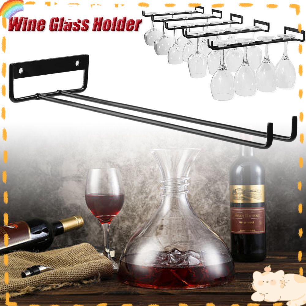 Solighter Holder Goblet Rak Bar Bawah Kabinet Display Stemware Rack Goblet Storage