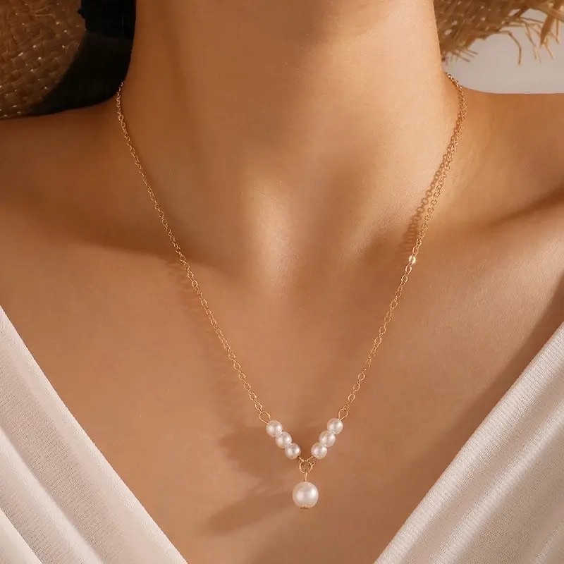 Ark.co - Ashley pearl (single ; double ; multiple) necklace kalung mutiara simple minimalis