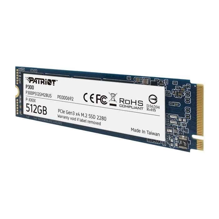 SSD Patriot P300 M.2 2280 NVME 512GB  PCIe Gen3x4