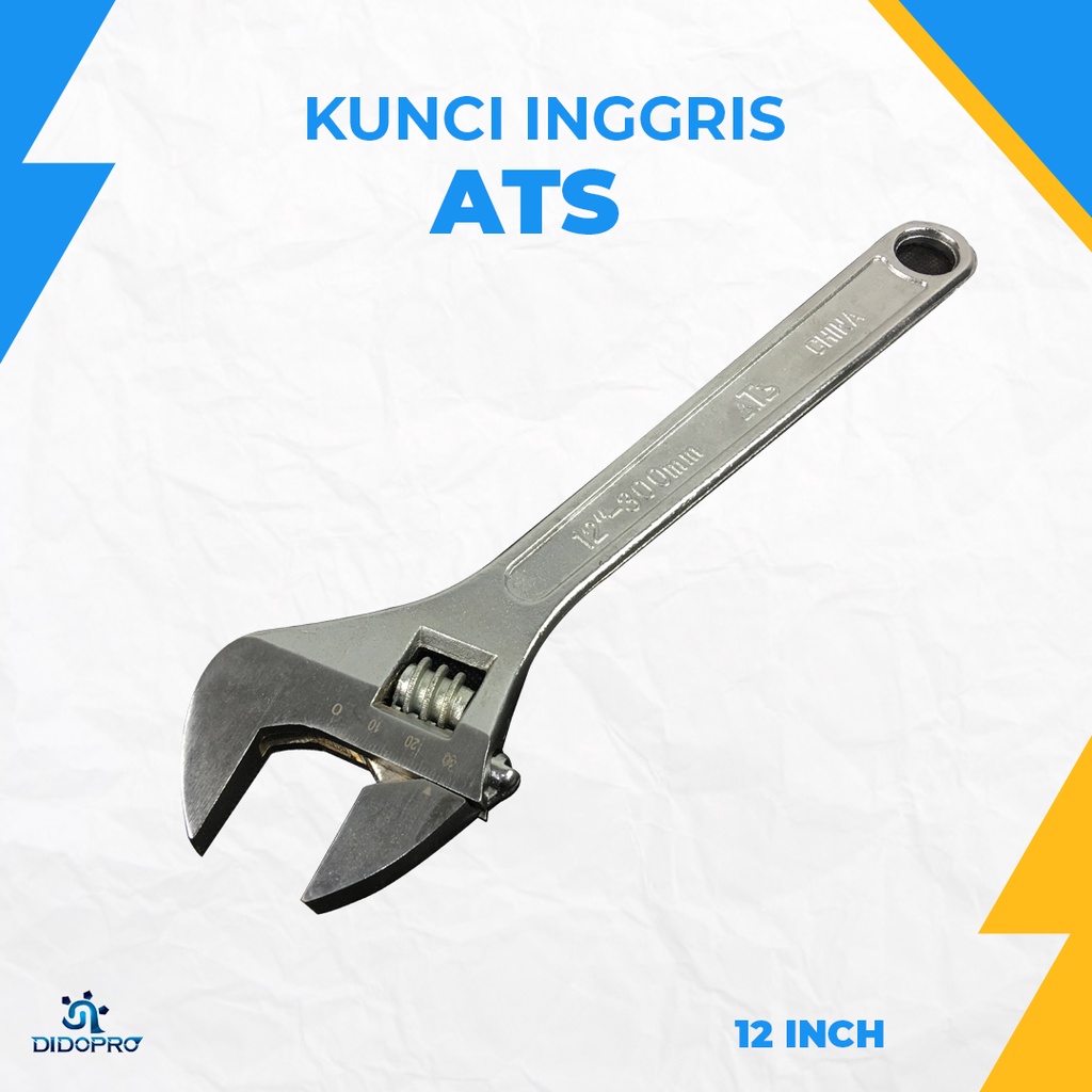 ATS kunci inggris 12 INCH adjustable wrench KUNCI BAGO BACO 12-300MM