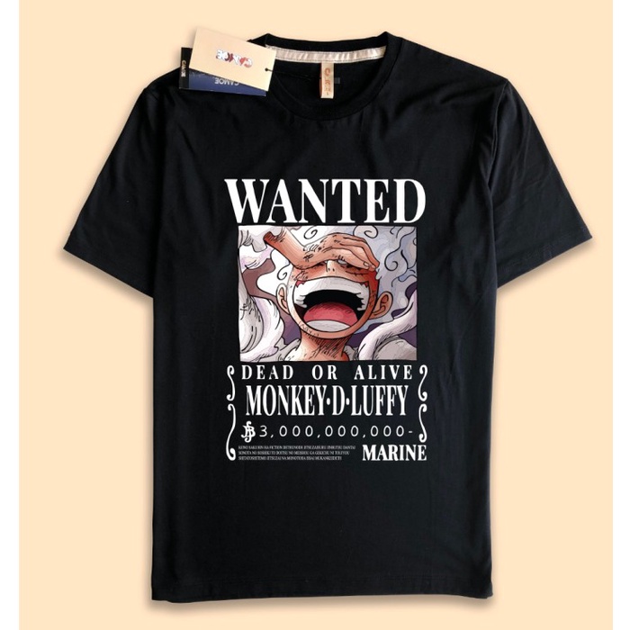 Kaos Baju One Piece Luffy Bounty Wanted Gear 5