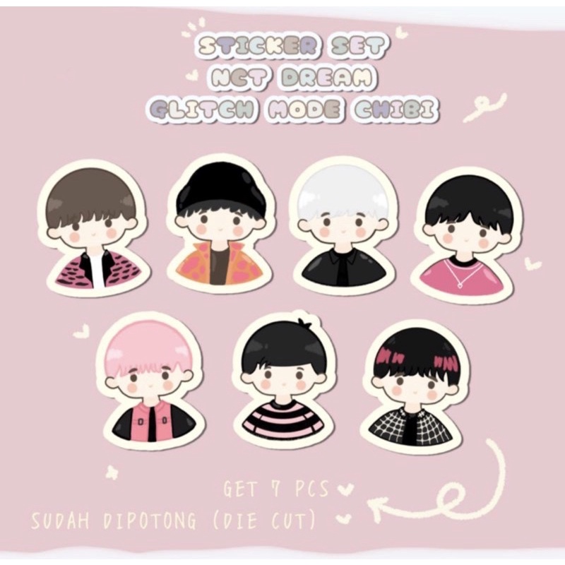 Stiker NCT Dream Glitch Mode Chibi Series
