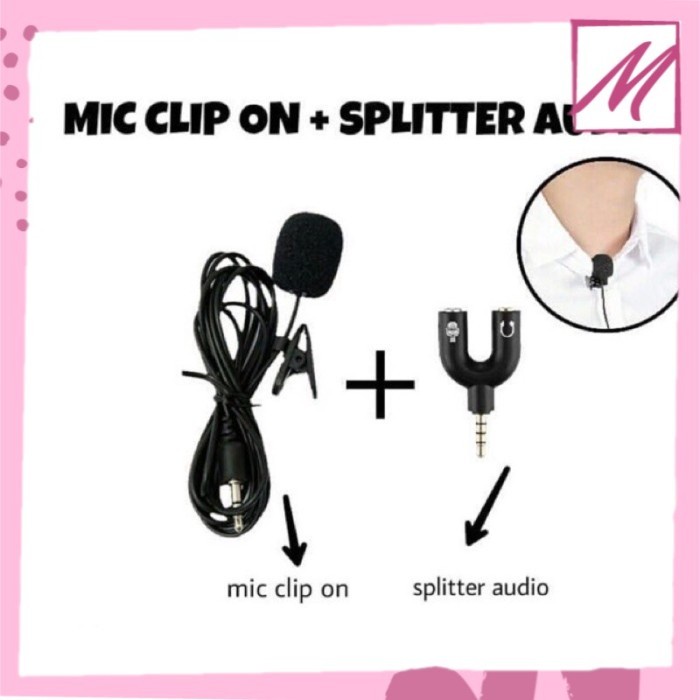 MIC CLIP CLIP TV YOUTUBE VLOG SMULE MIC PENYIAR REPORTER