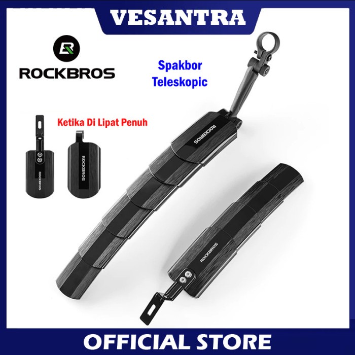 BEST QUALITY Rocbros 2821 Fender Telescopik Spakbor Mud Guard Lipat Sepeda
