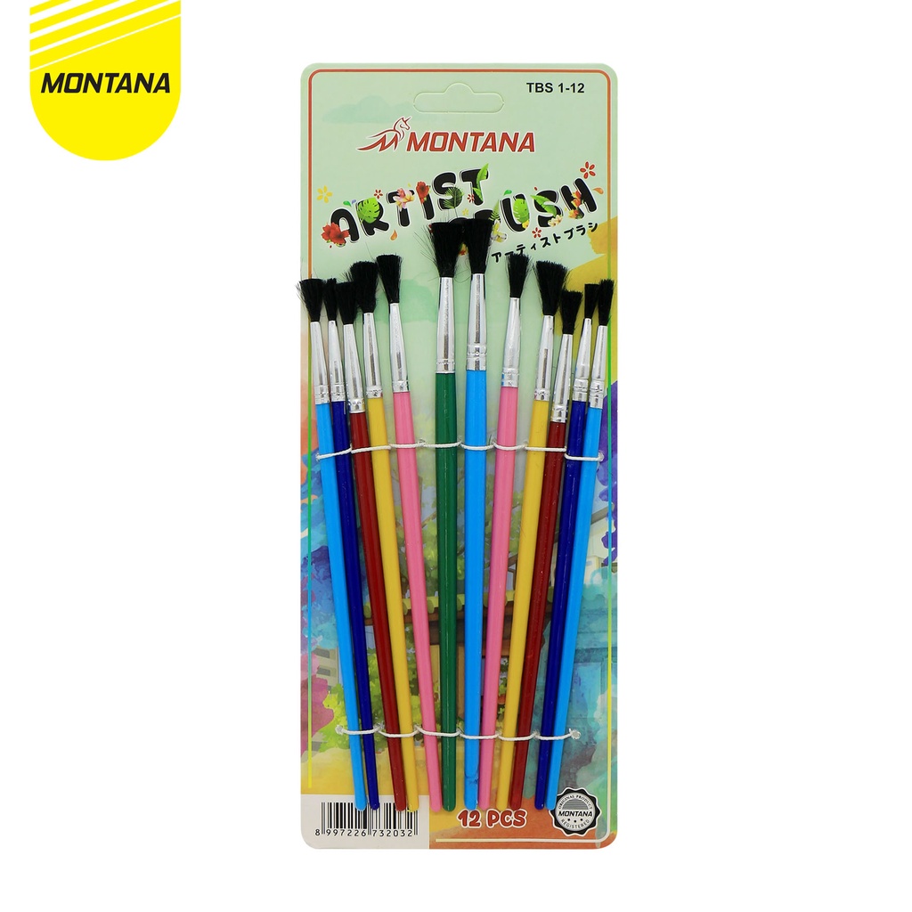 

Montana Art Brush Set Alat Lukis Kuas Cat Air Minyak Acrylic /TBS 1-12