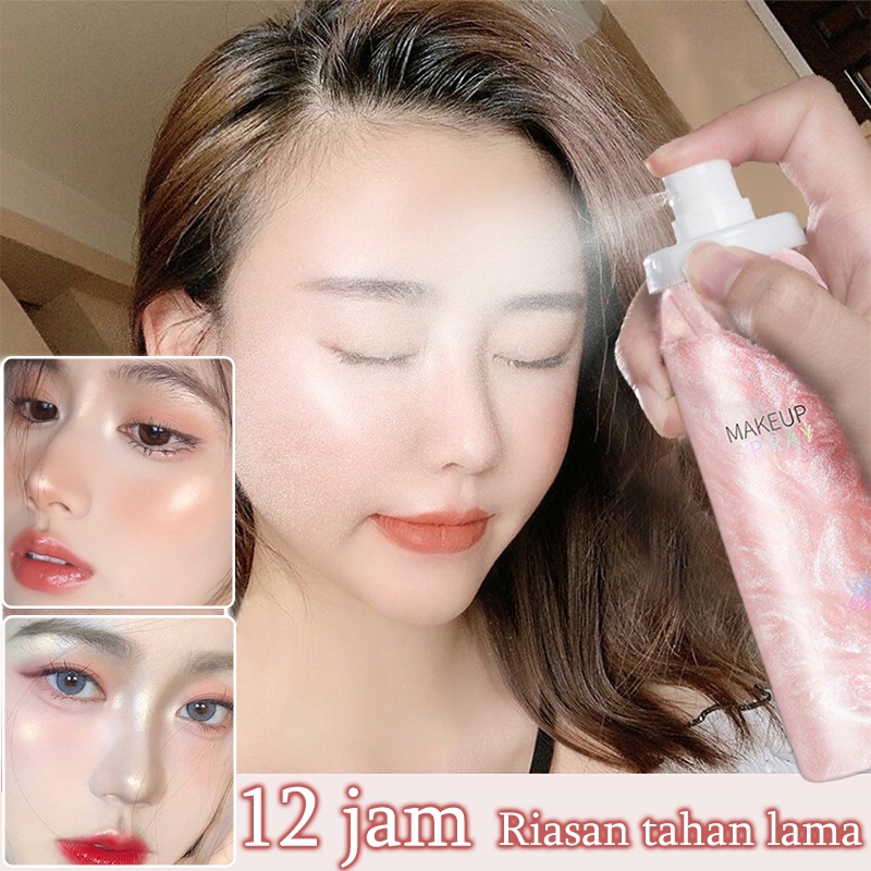 Makeup setting spray Makeup face Spray make up Mist facial spray 120ml pelembab hidrasi kontrol minyak tidak ada iritasi tidak lengket mudah dibawa Tahan air, anti-keringat, air pelembab tanpa riasan, dengan cepat memperbaiki riasan