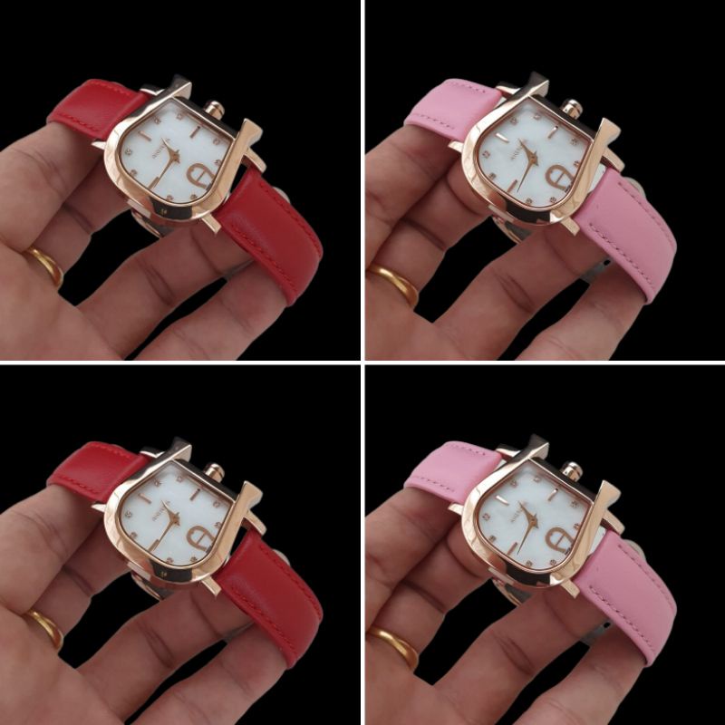 JAM TANGAN LEATHER AIGNER WANITA | AIGNER KULIT GENUE VARESE A48611 ORI BM