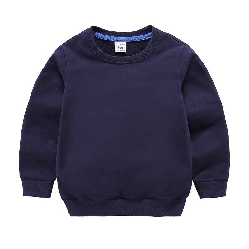 Basic Polos Sweater  Untuk Anak Laki laki &amp; Perempuan Bahan Fleece Size M-Xl (Usia 2-10 th )