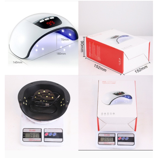 Alat Kecantikan Pengering Kutek Kuku 54W UV LED Nail Dryer