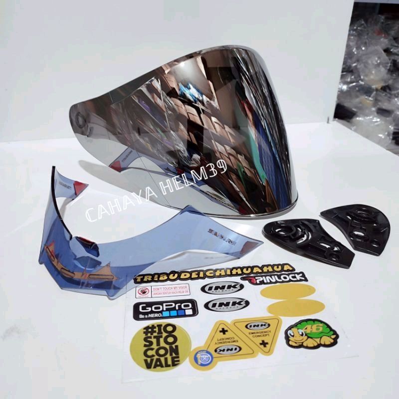 Flat visor venom open ink centro + spoiler ink centro bonus stiker visor