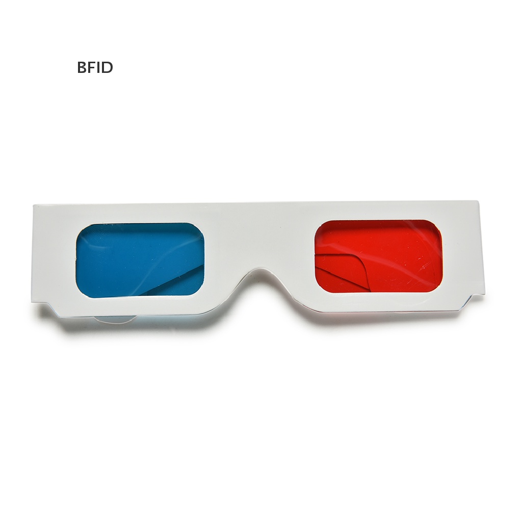 [BFID] 10pcs Kertas Kardus Anaglyph Universal Merah Biru Cyan Kacamata Video 3D [ID]