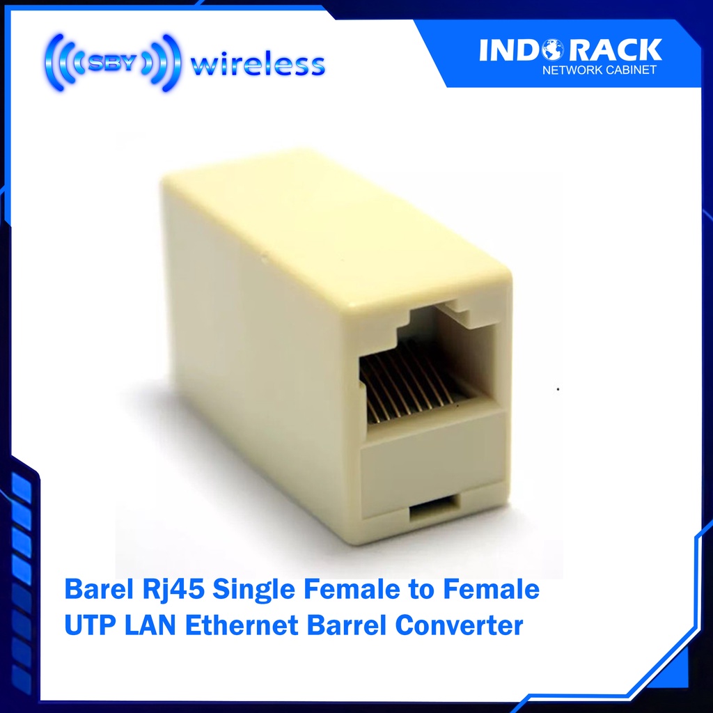 Barel Rj45 Single Female to Female UTP LAN Ethernet Barrel Converter