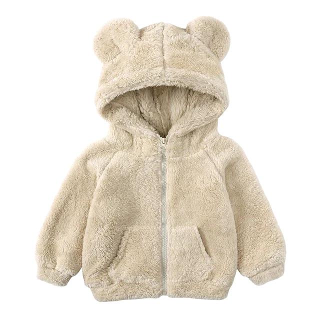 Sweater Hoodie Zipper Baby Sherpa Anak 3-8th