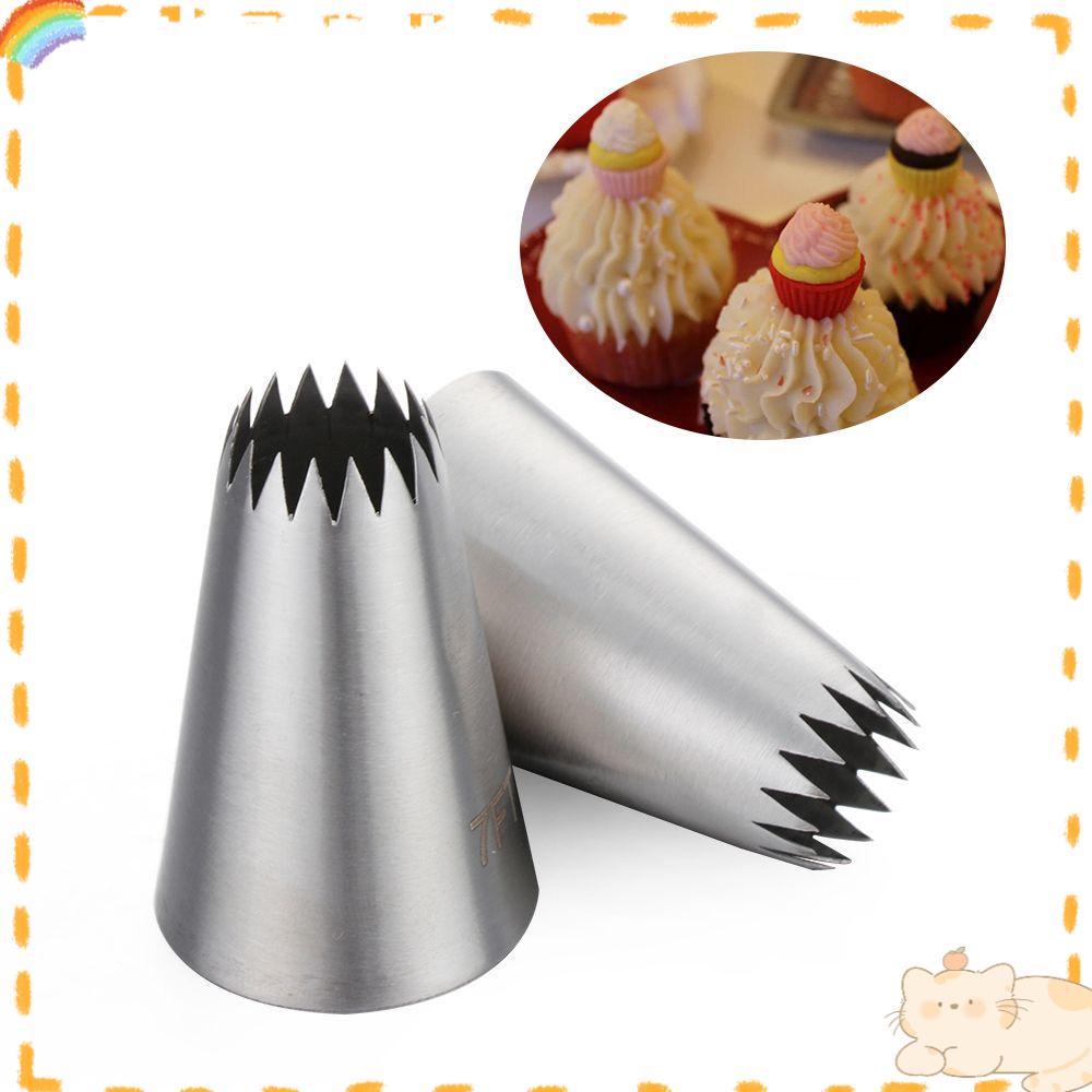 Solighter/korek Api/SOLIGHTER #7ft Icing Piping Nozzle Bakeware Bakery Cookie Pastry Tips Alat Es Krim Stainless Steel