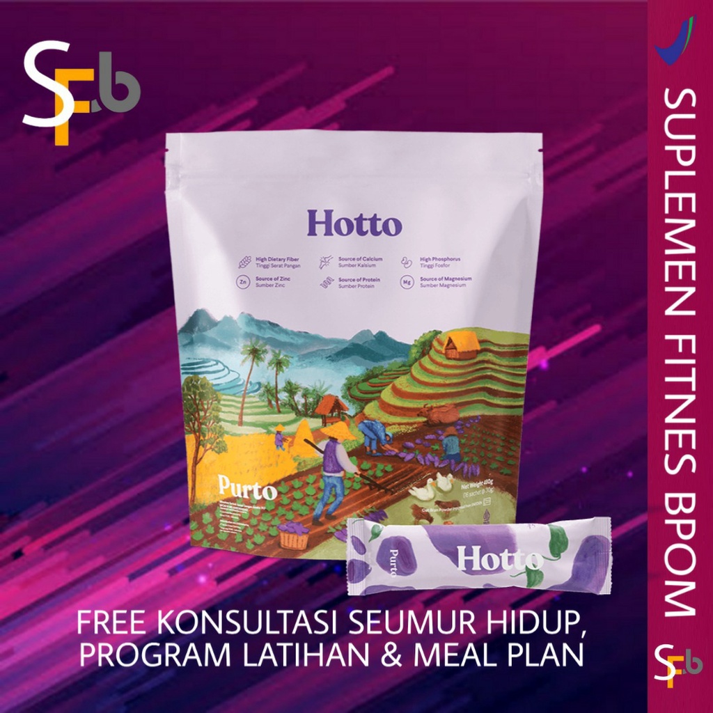 Hotto purto multigrain ubi ungu 1 POUCH 16 SACHET MULTI GRAIN