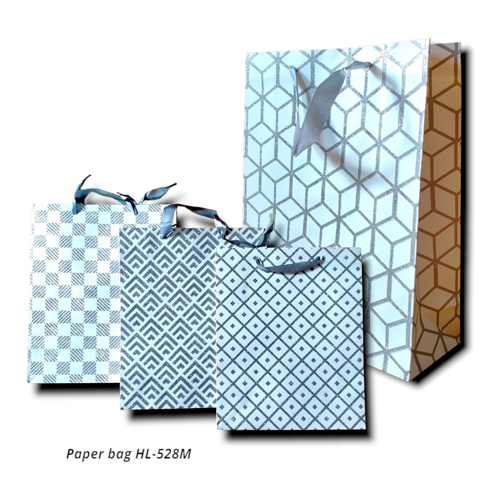 TAS KADO PAPER BAG HOLOGRAM MOTIF MEDIUM GOODIE BAG SOUVENIR BAGUS TEBAL