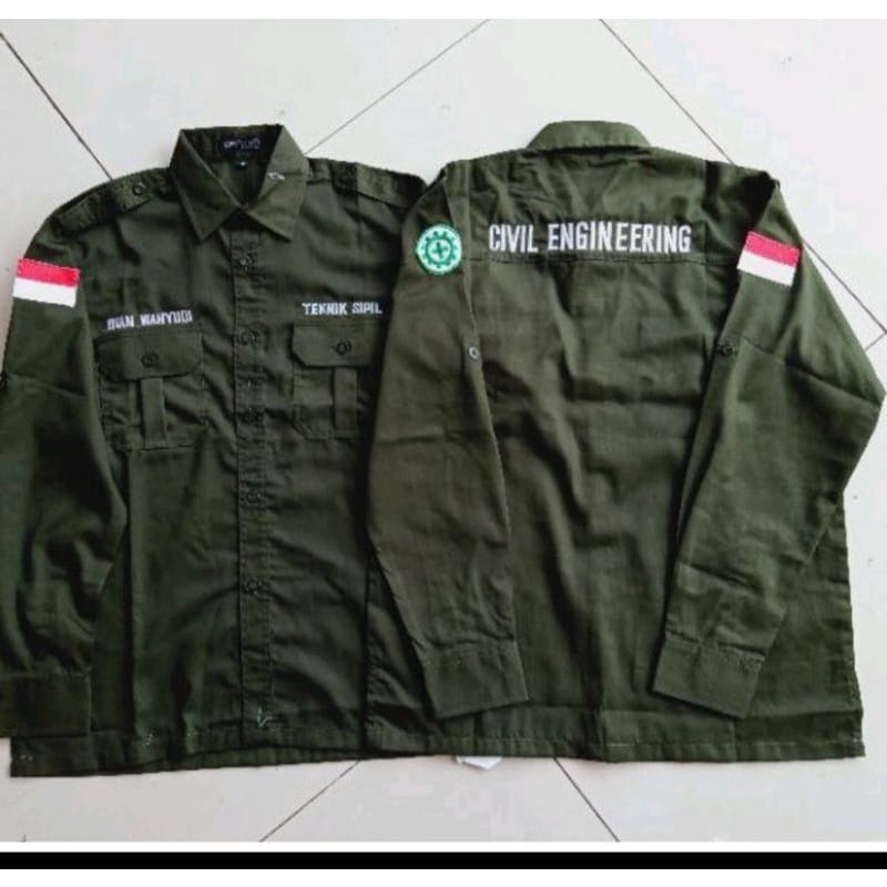 Kemeja Civil K3 Safety seragam Safety Baju Safety full bordir lengan panjang