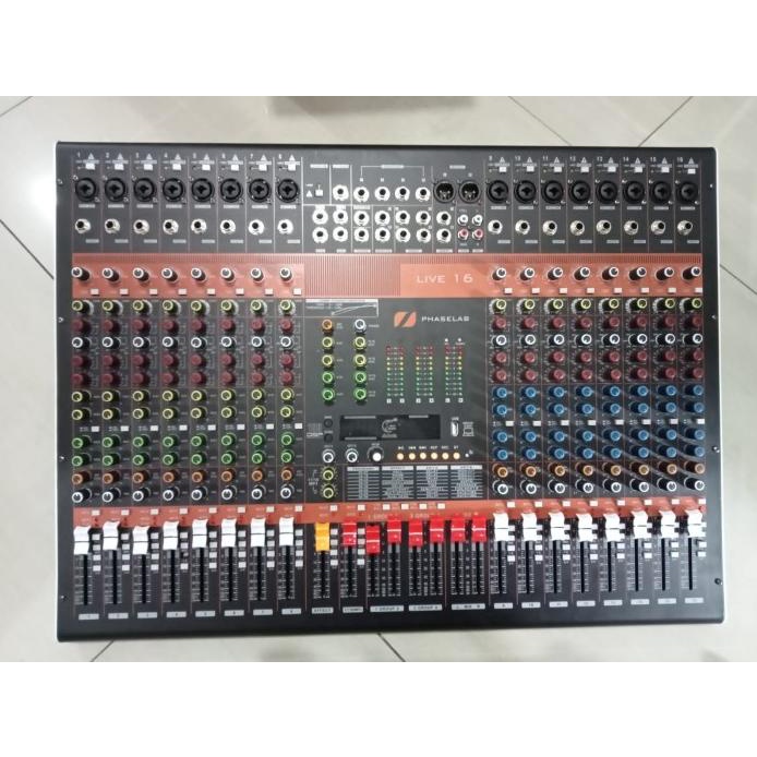 MIXER PHASELAB LIVE 16 + COMPRESSOR mixer audio phaselab live16 16ch .