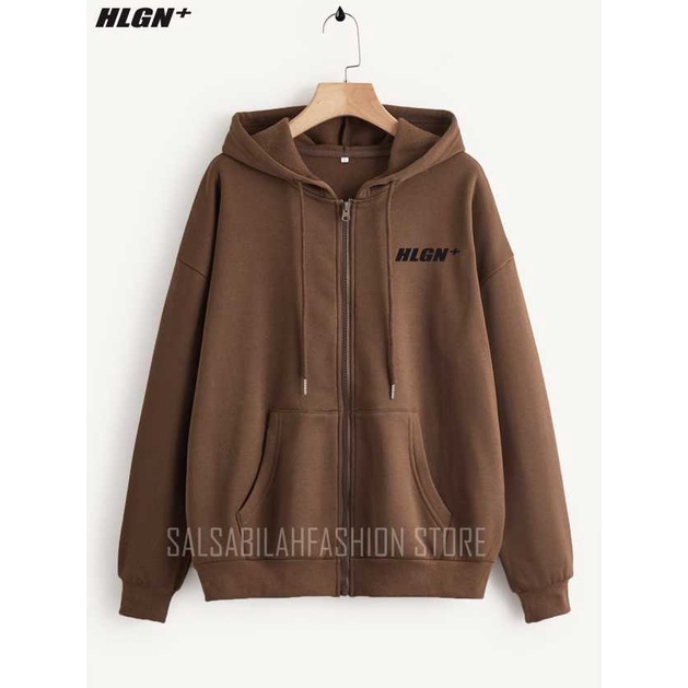 SWEATER HOODIE ZIP DISTRO Pria Wanita Jumper Premium Bahan Fleece Tebal