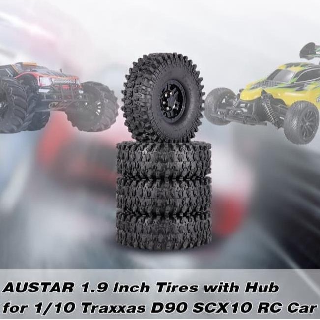 4pcs AUSTAR AX-5020D 1,9 Inch 120mm Ban VELG 1/10 BEADLOCK AXIAL SCX10