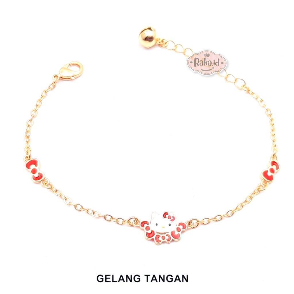 Gelang Anak Perempuan Gelang Tangan Anak Rantai Motif Kitty Pita Perhiasan Anak 1226